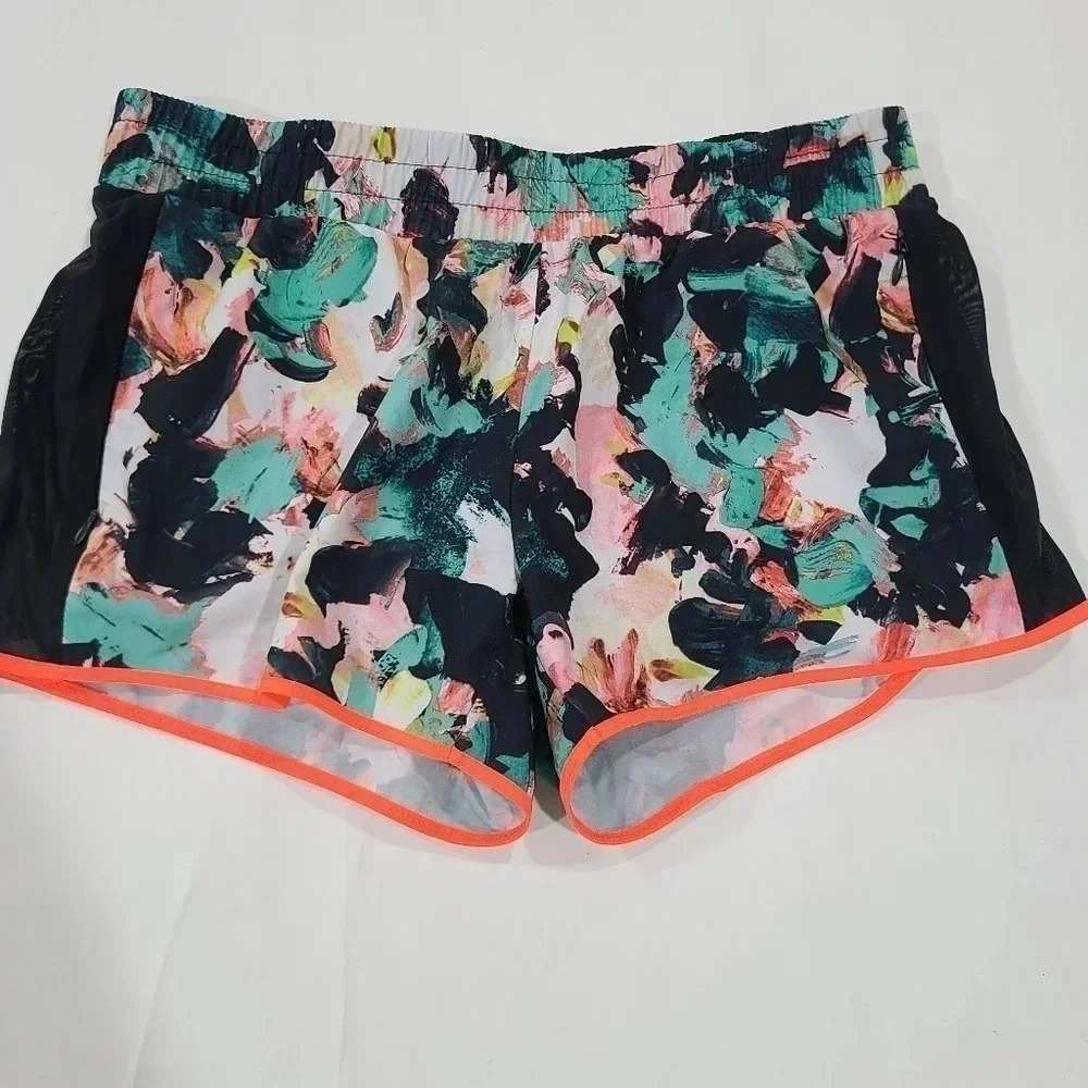 Fabletics Women's Running Shorts‎ Athletic Floral Lined Built in Liner Sz Small